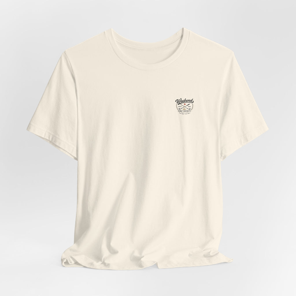 Beer & Golf T-Shirt — “I Play Bad, Drink Good” Funny Golf Drinking Tee