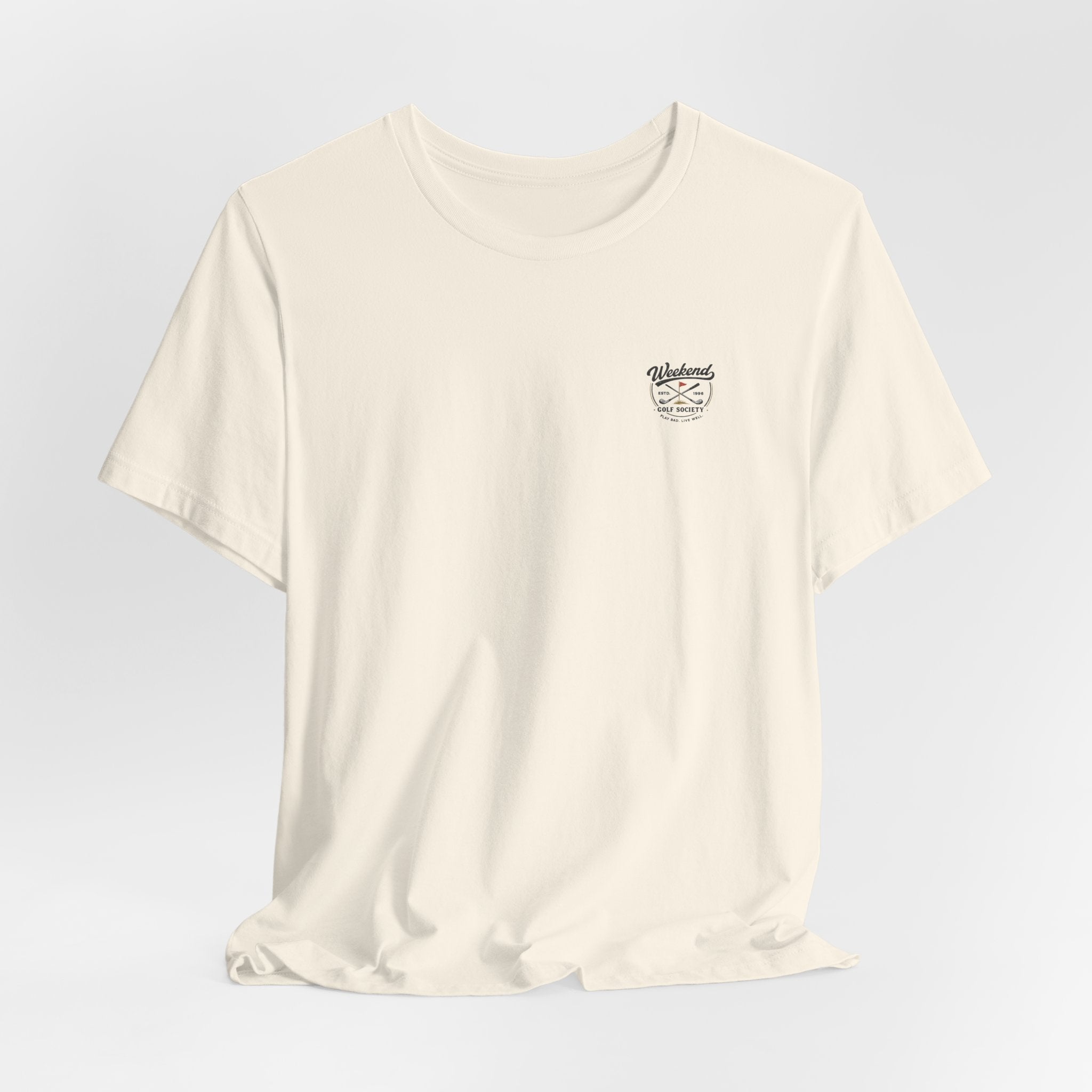 Beer & Golf T-Shirt — “I Play Bad, Drink Good” Funny Golf Drinking Tee