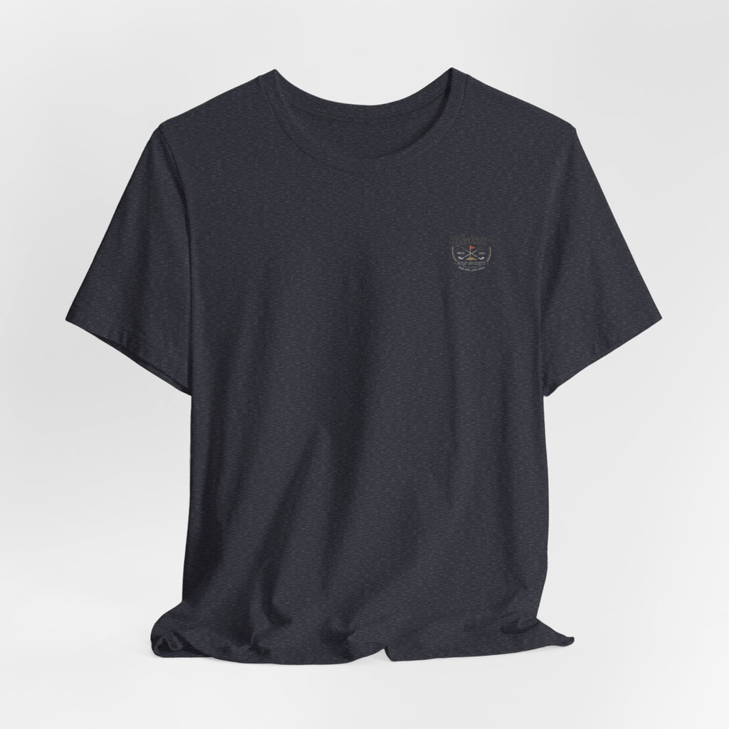 Beer & Golf T-Shirt — “I Play Bad, Drink Good” Funny Golf Drinking Tee