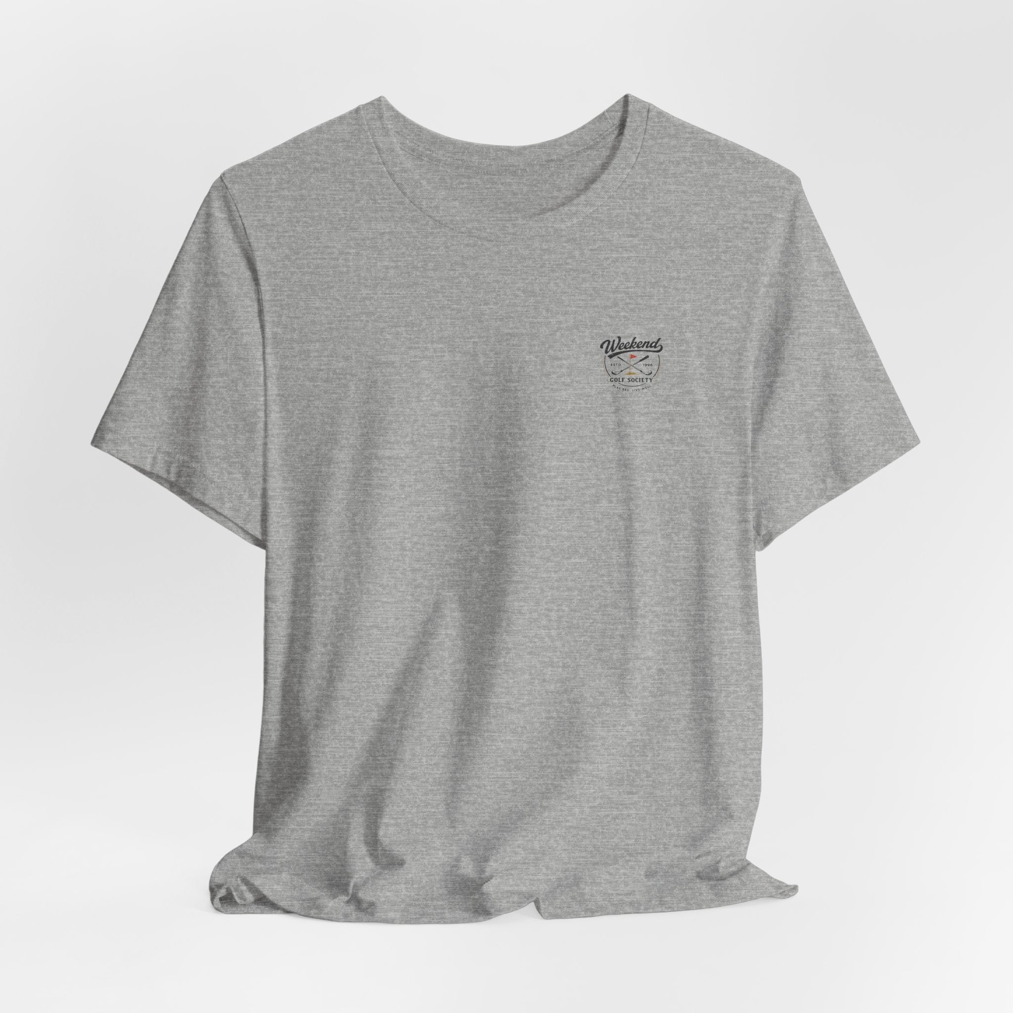 Beer & Golf T-Shirt — “I Play Bad, Drink Good” Funny Golf Drinking Tee