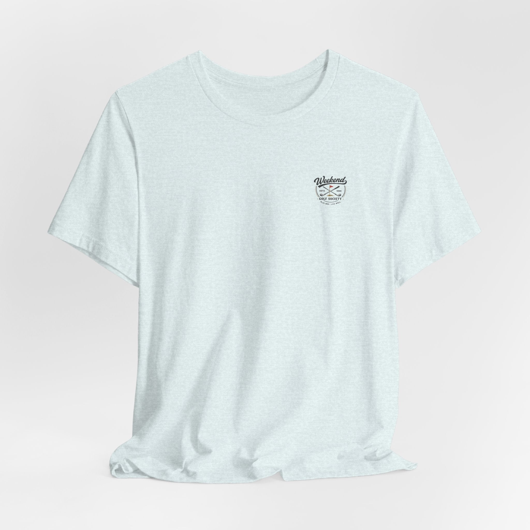 Beer & Golf T-Shirt — “I Play Bad, Drink Good” Funny Golf Drinking Tee