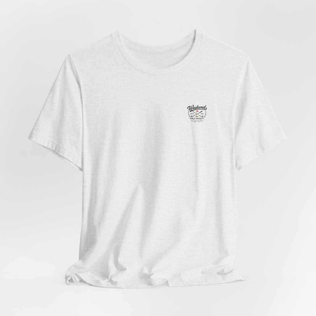 Beer & Golf T-Shirt — “I Play Bad, Drink Good” Funny Golf Drinking Tee