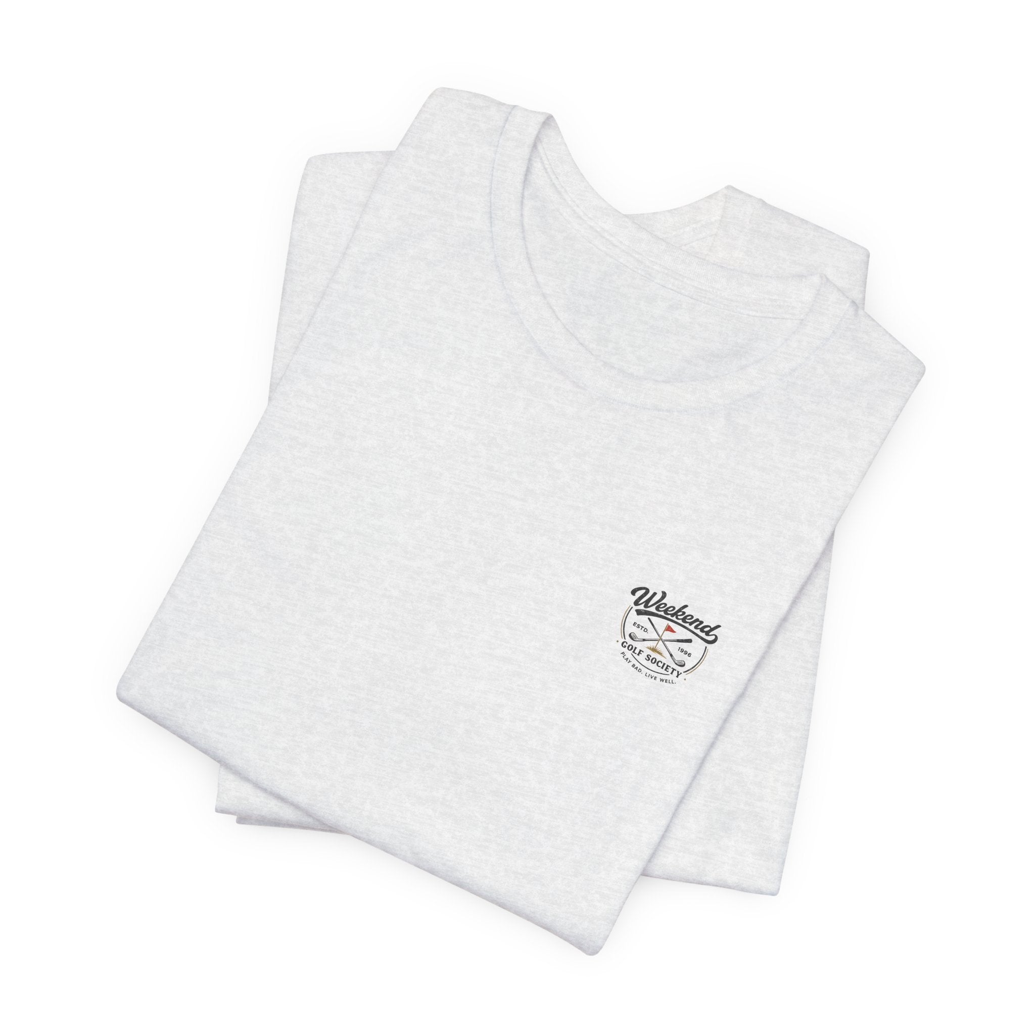 Beer & Golf T-Shirt — “I Play Bad, Drink Good” Funny Golf Drinking Tee