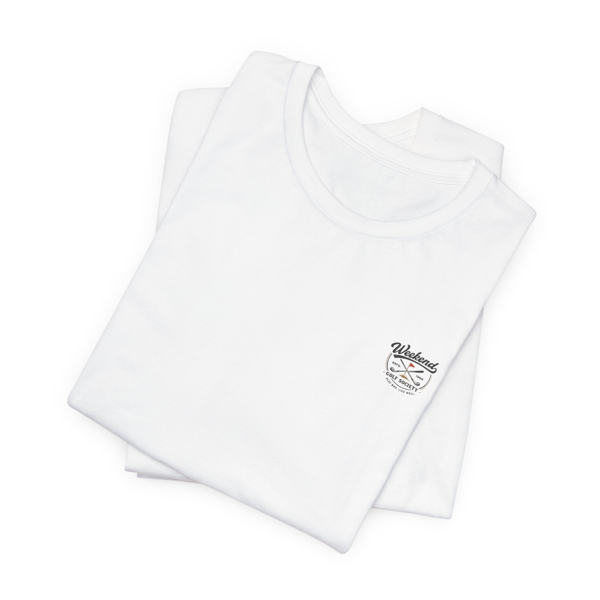 Beer & Golf T-Shirt — “I Play Bad, Drink Good” Funny Golf Drinking Tee