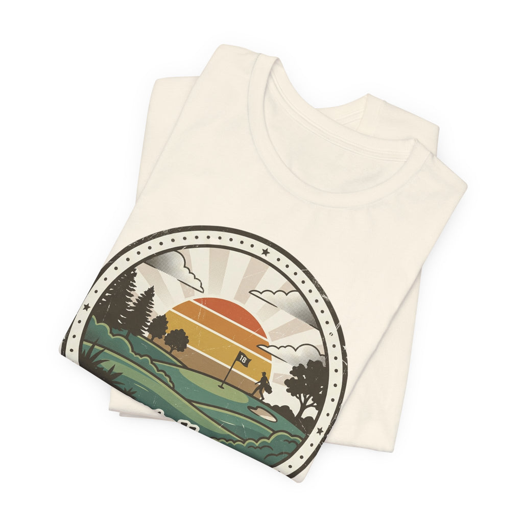 Mentally on the 18th Hole T-Shirt | Golf Vintage Sunset Design